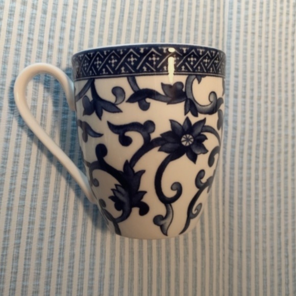 Ralph Lauren Mandarin Blue & White Coffee Tea Mug Cup, Like New Never Used - Picture 1 of 2